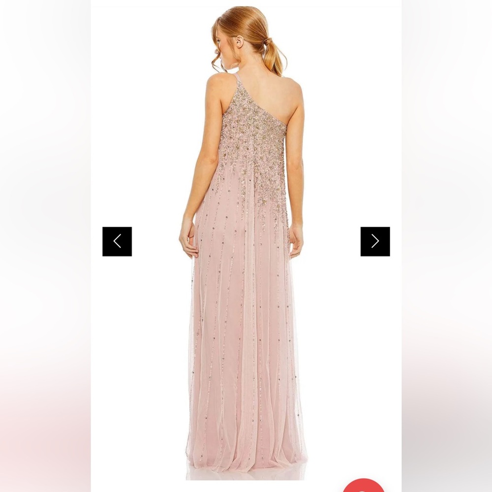 Mac Duggal Pink One Shoulder Dress